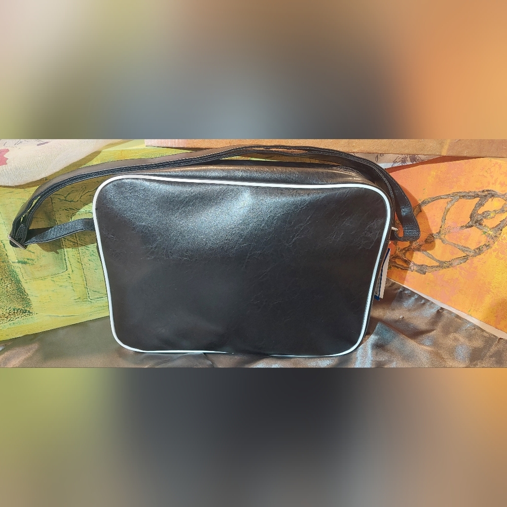 adidas Black and White Shoulder Messenger Bag - Picture 5 of 12